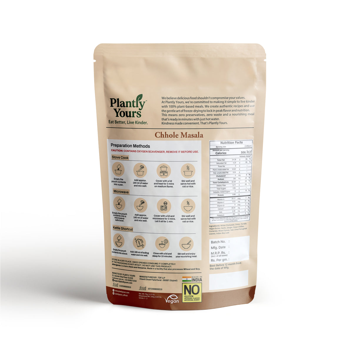 Chhole Masala - Nutrition & Preparation