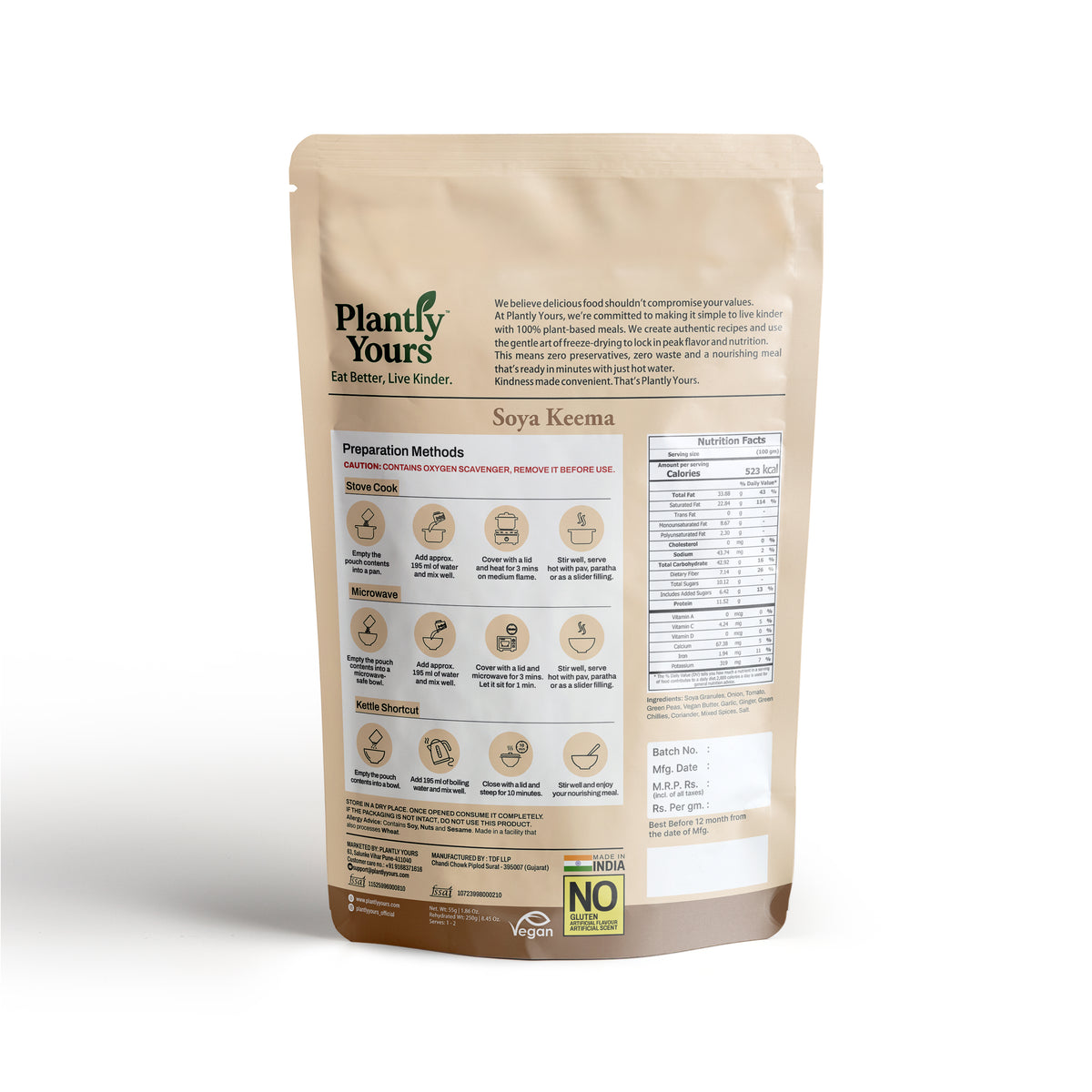 Soya Keema - Nutrition & Preparation